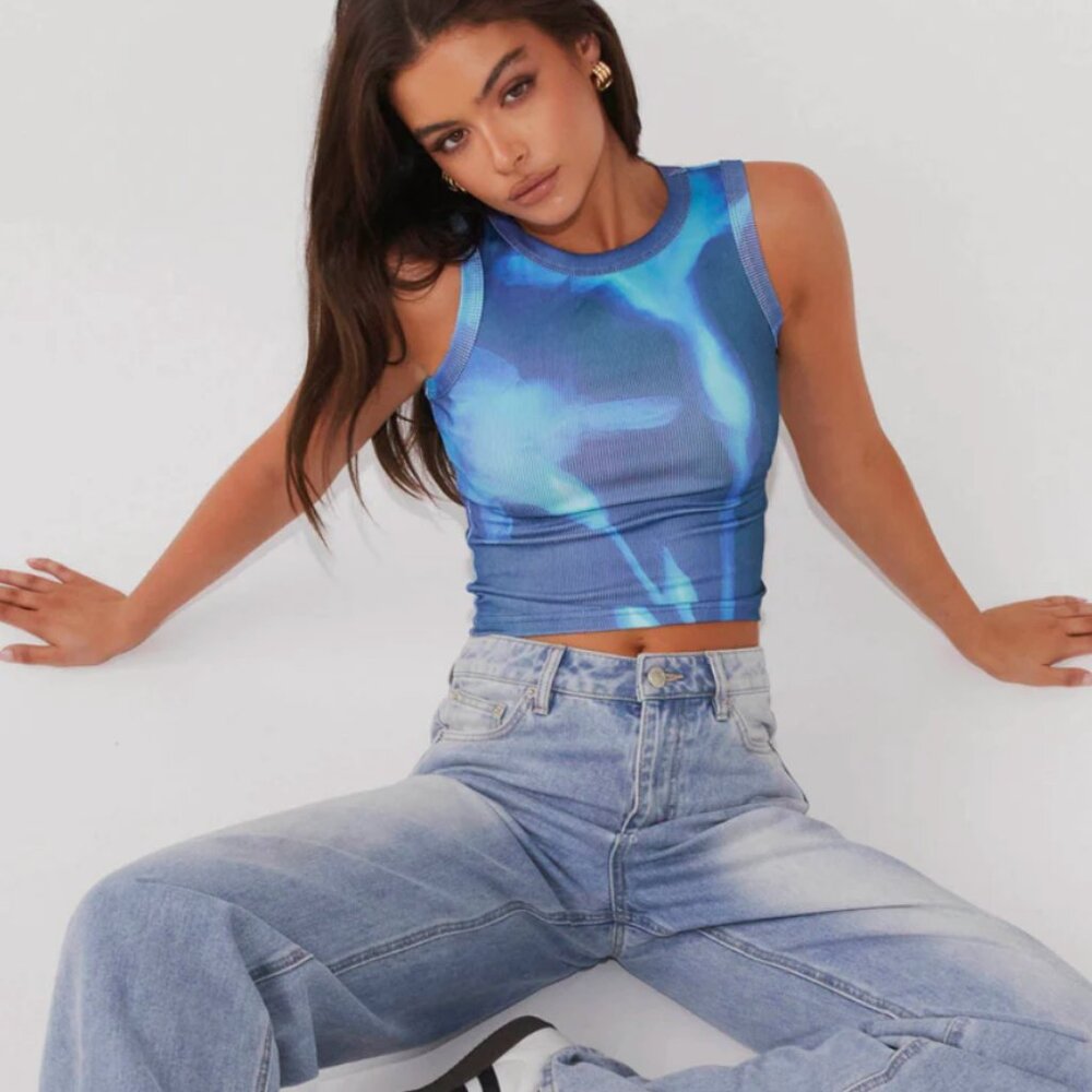 Peppermayo Electra Tank Top - Cyber Rose